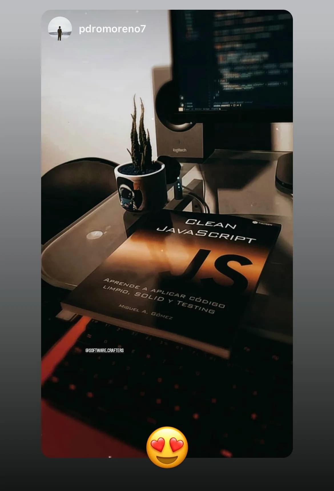 Fotografía de una persona leyendo Clean JavaScript 2